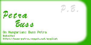 petra buss business card
